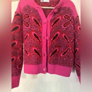 Zara Jacquard Cardigan